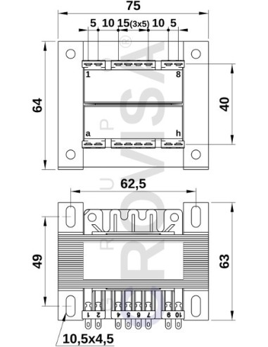 TRANSFORMADOR CONVENCIONAL 18V+18V 2A