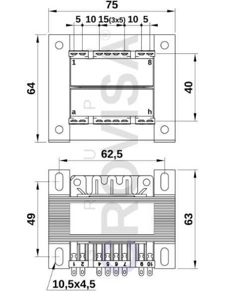 TRANSFORMADOR CONVENCIONAL 18V+18V 2A