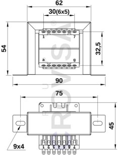 TRANSFORMADOR CONVENCIONAL 24V+24V 0.6A 2