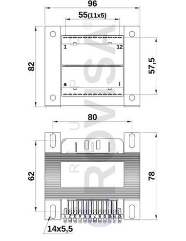 TRANSFORMADOR CONVENCIONAL 24V+24V 3A
