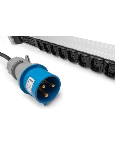 PDU IT básica, 1 fase 32 A, 24 x C13, 4 x C19, cable de alimentación de 3 m, clavija IEC 60309 32 A