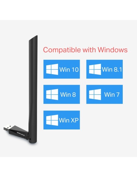 Adaptador USB inalámbrico de banda dual de alta ganancia