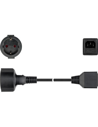 Cable de extensión de contacto a tierra, 1,5 m, negro