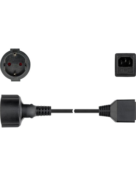 Cable de extensión de contacto a tierra, 1,5 m, negro