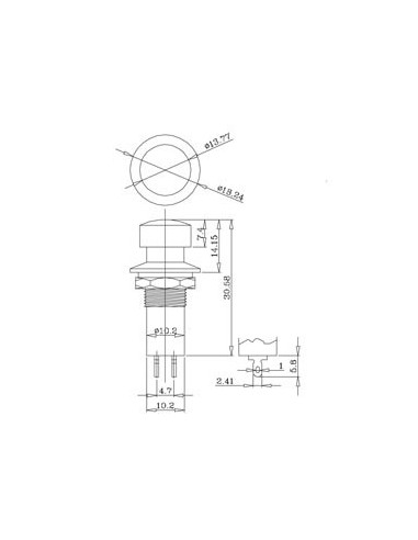 INTERRUPTOR PULSADOR ON-OFF ROJO