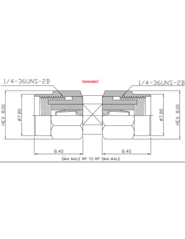 ADAPTADOR RSMA MACHO RSMA MACHO