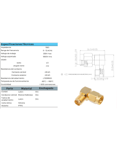 ADAPTADOR SMA MACHO-HEMBR.90º 2