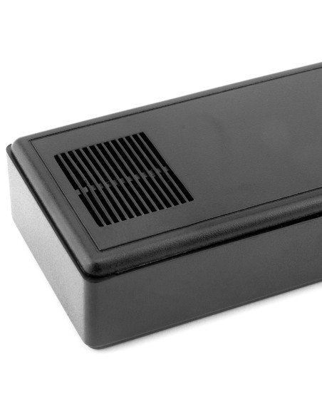 CAJA PLASTICO UNIVERSAL NEGRA 121X56X31mm CON SALIDA DE AIRE