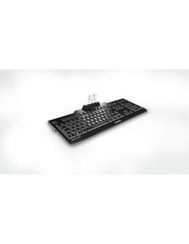 Teclado USB con lector de tarjetas DNI