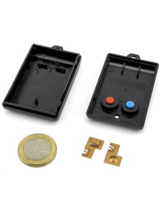 CAJA PLASTICO MINIATURA 61x37x16mm CON DOS PULSADORES 2