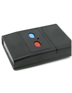 CAJA PLASTICO ABS NEGRA 90X60X22mm CON 2 BOTONES