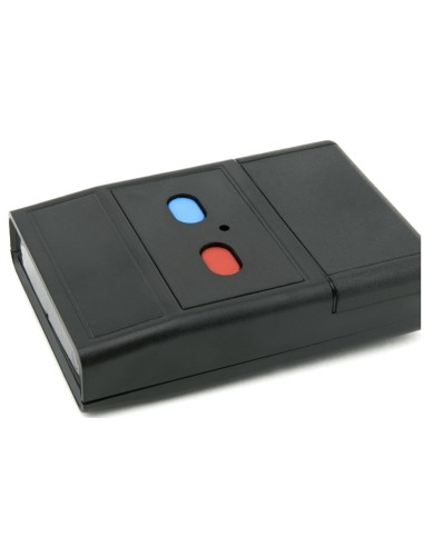 CAJA PLASTICO ABS NEGRA 90X60X22mm CON 2 BOTONES