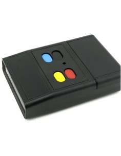 CAJA PLASTICO ABS NEGRA 90X60X22mm CON 4 BOTONES