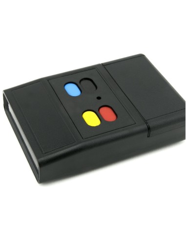 CAJA PLASTICO ABS NEGRA 90X60X22mm CON 4 BOTONES