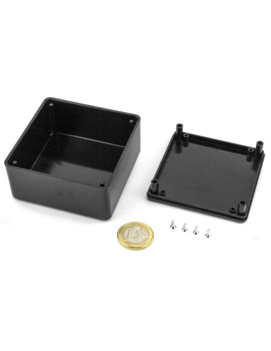 CAJA PLASTICO ABS NEGRA 69x69x37 mm