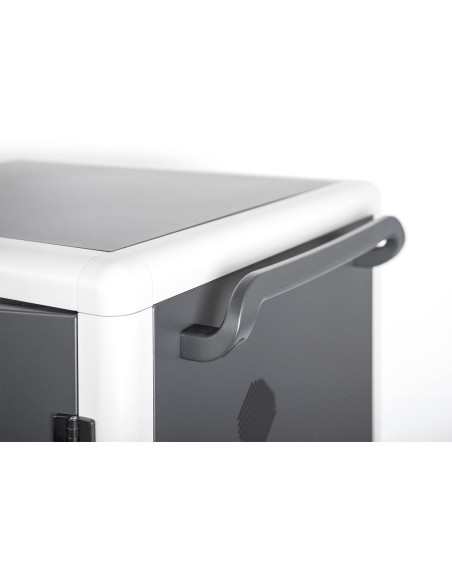 Armario de carga móvil, UV-C, sincronización de datos 30 estaciones de carga, 15,6", negro