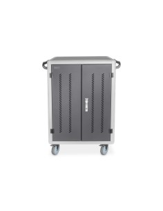 Armario de carga móvil, UV-C, sincronización de datos 30 estaciones de carga, 15,6", negro 2