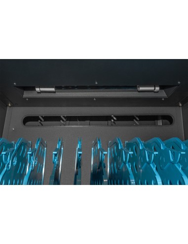 Armario de carga móvil, UV-C, sincronización de datos 30 estaciones de carga, 15,6", negro