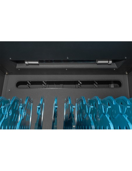 Armario de carga móvil, UV-C, sincronización de datos 30 estaciones de carga, 15,6", negro