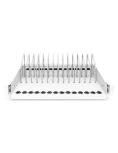 Estante extensible para tabletas, ordenadores portátiles, smartphones. 175x483x340 mm, gris (RAL 7035)