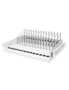 Estante extensible para tabletas, ordenadores portátiles, smartphones. 175x483x340 mm, gris (RAL 7035) 2