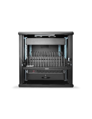 Estante extensible para tabletas, ordenadores portátiles, smartphones. 175x483x340 mm, gris (RAL 7035)