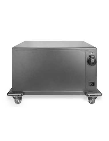 Armario de carga móvil, 16 estaciones de carga, 14", negro 384 x 550 x 375 mm, incl. USB, ventilador