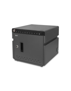 Armario de carga móvil, versión de sobremesa, UV-C, USB-C 10 estaciones de carga, 14", negro