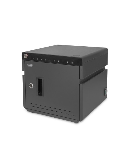 Armario de carga móvil, versión de sobremesa, UV-C, USB-C 10 estaciones de carga, 14", negro