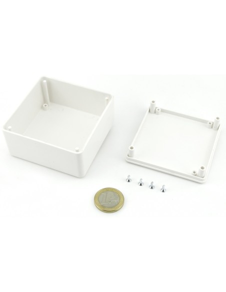 CAJA PLASTICO ABS BLANCA 69x69x37 mm
