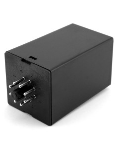 CAJA ABS CON ZOCALO OCTAL 78X48X48mm NEGRA