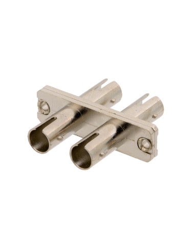 Adaptador ST/ST UPC Duplex con pestañas para atornillar