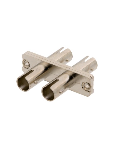 Adaptador ST/ST UPC Duplex con pestañas para atornillar