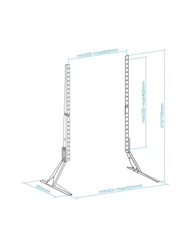 Soporte de mesa para pantallas de 23"-75"
