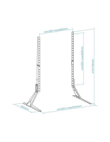 Soporte de mesa para pantallas de 23"-75"