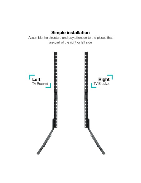 Soporte de mesa para pantallas de 23"-75"