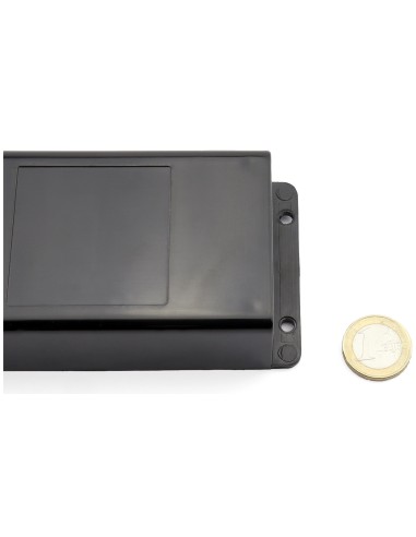 CAJA DE PARED ABS NEGRA 133x69x30mm CON ALETAS