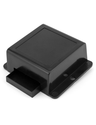 CAJA DE PARED ABS NEGRA 82X78X30mm CON ALETAS