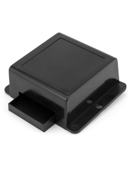 CAJA DE PARED ABS NEGRA 82X78X30mm CON ALETAS