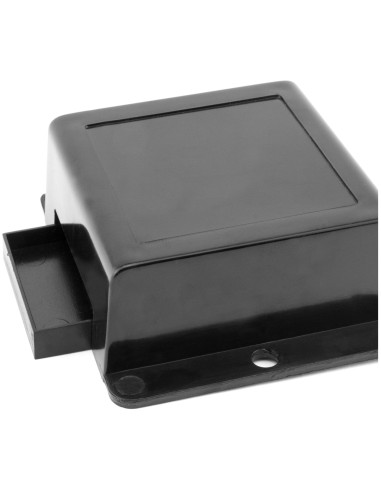 CAJA DE PARED ABS NEGRA 82X78X30mm CON ALETAS