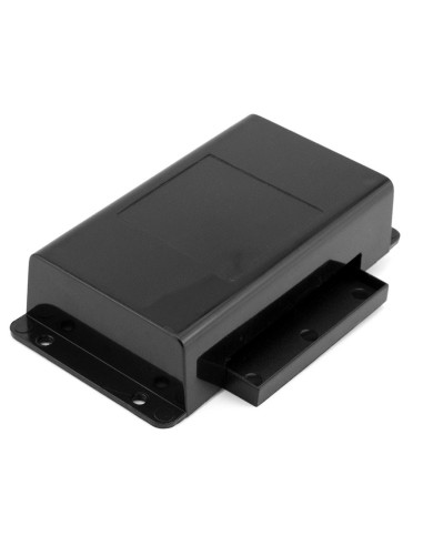 CAJA DE PARED ABS NEGRA 133x78x30mm CON ALETAS