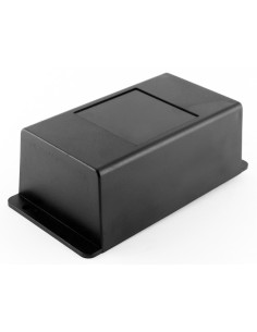 CAJA DE PARED ABS NEGRA 133x69x45mm CON ALETAS