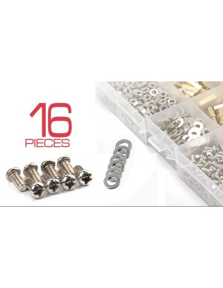 Kit de tornillos estrella + arandelas planas