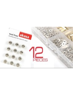 Kit de 12 tornillos de acero inoxidable de rosca gruesa