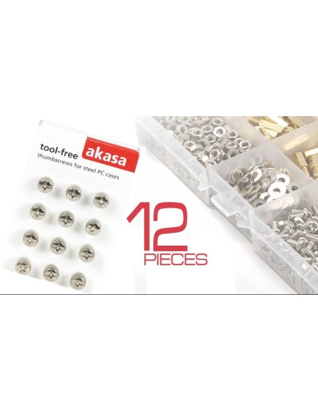 Kit de 12 tornillos de acero inoxidable de rosca gruesa