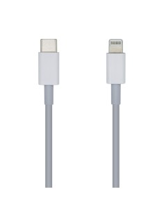 Cable LIGHTNING a USB-C USB 2.0 LIGHTNING/M-USB-C/M Blanco 1mts 2