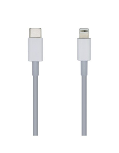 Cable LIGHTNING a USB-C USB 2.0 LIGHTNING/M-USB-C/M Blanco 1mts