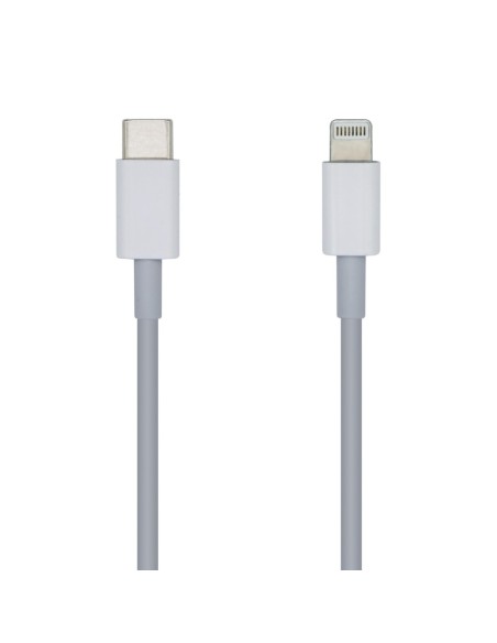 Cable LIGHTNING a USB-C USB 2.0 LIGHTNING/M-USB-C/M Blanco 1mts