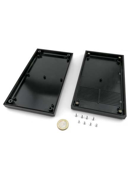 CAJA EN ABS NEGRA 200X112X31mm CON AIREACION