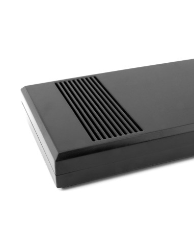 CAJA EN ABS NEGRA 200X112X51mm CON AIREACION